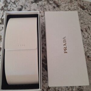 Prada white sunglasses box with  case
